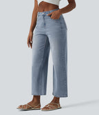 Halara Flex™ Jean large 7/8 taille mi-haute avec poches