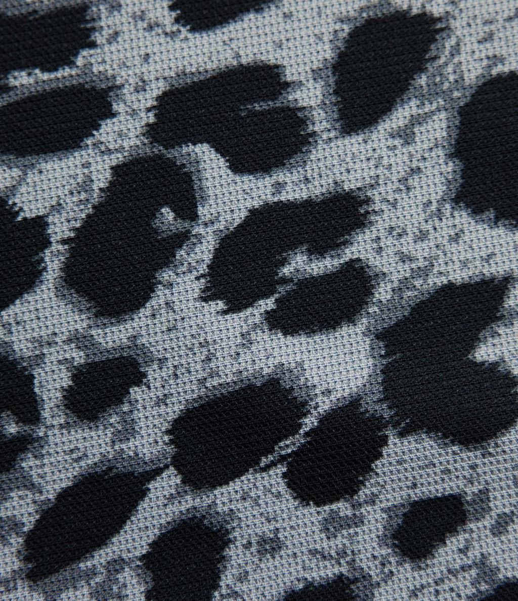 Jupe casual maxi gaufrée léopard taille haute gainante à poche