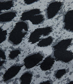 Jupe casual maxi gaufrée léopard taille haute gainante à poche