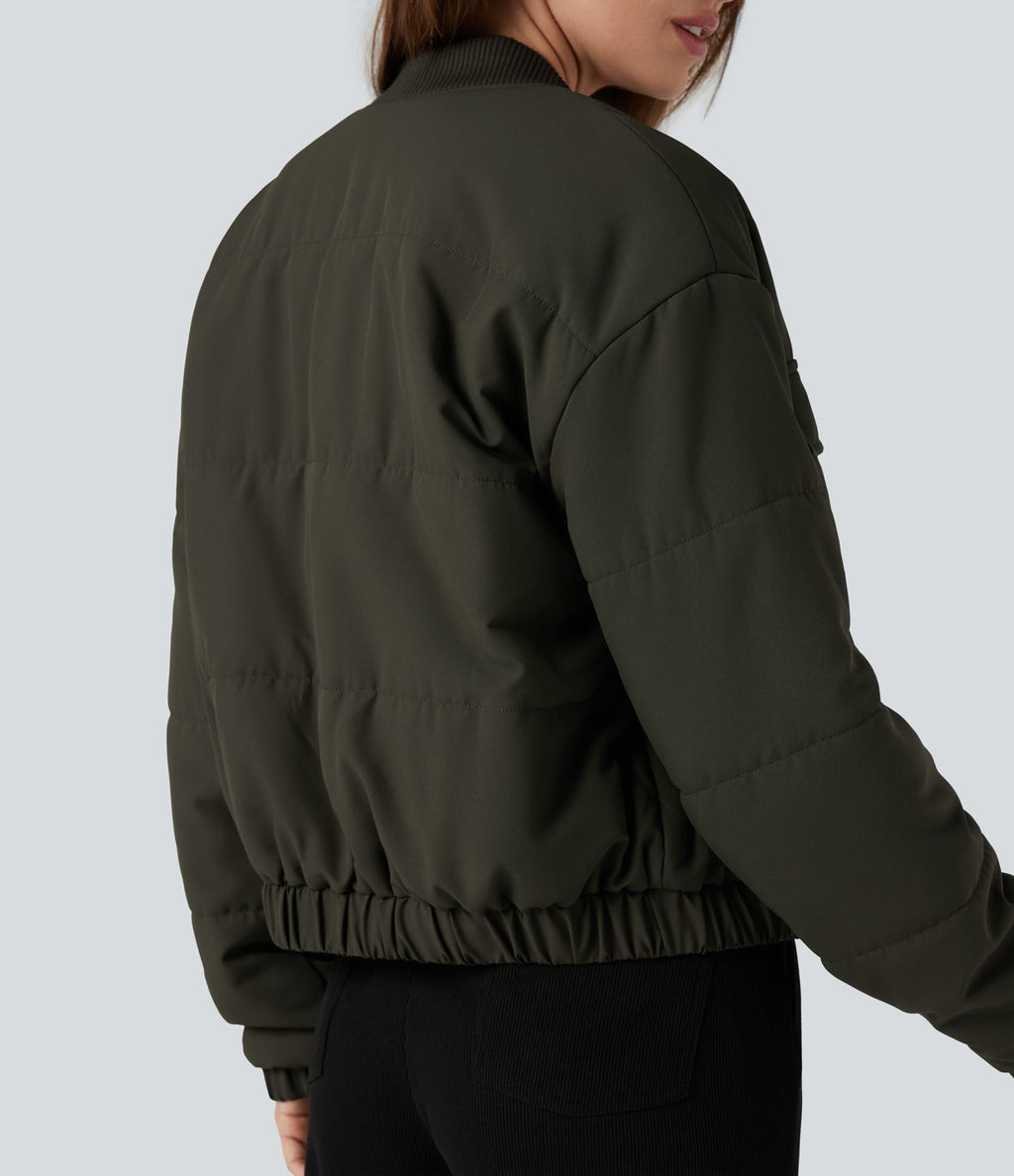 Doudoune bomber zippée avec poches