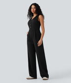 Combinaison gilet col V sans manches avec poches - Easy Peasy