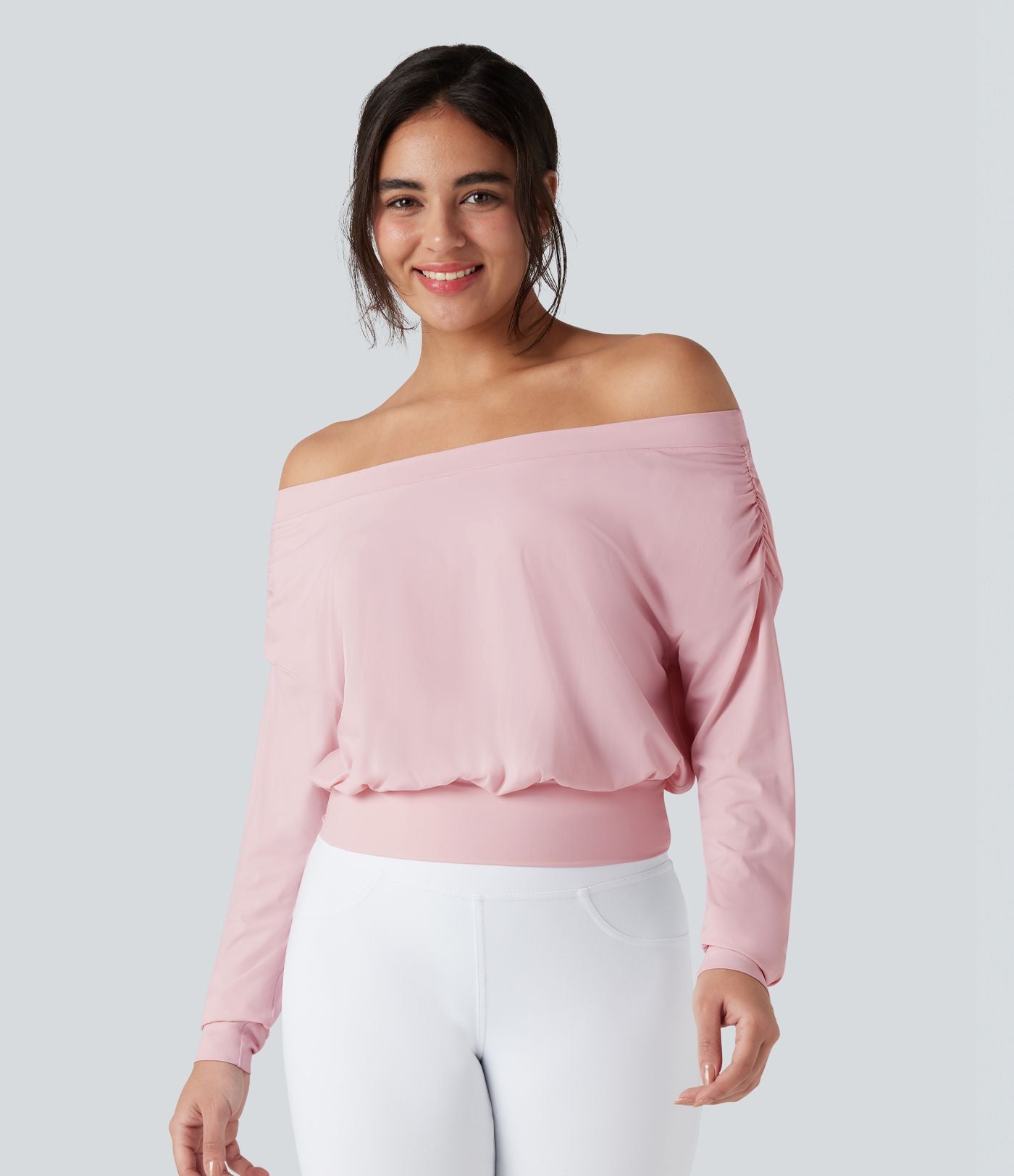 Haut de sport yoga oversize épaules dénudées effet frais InstantCool séchage rapide