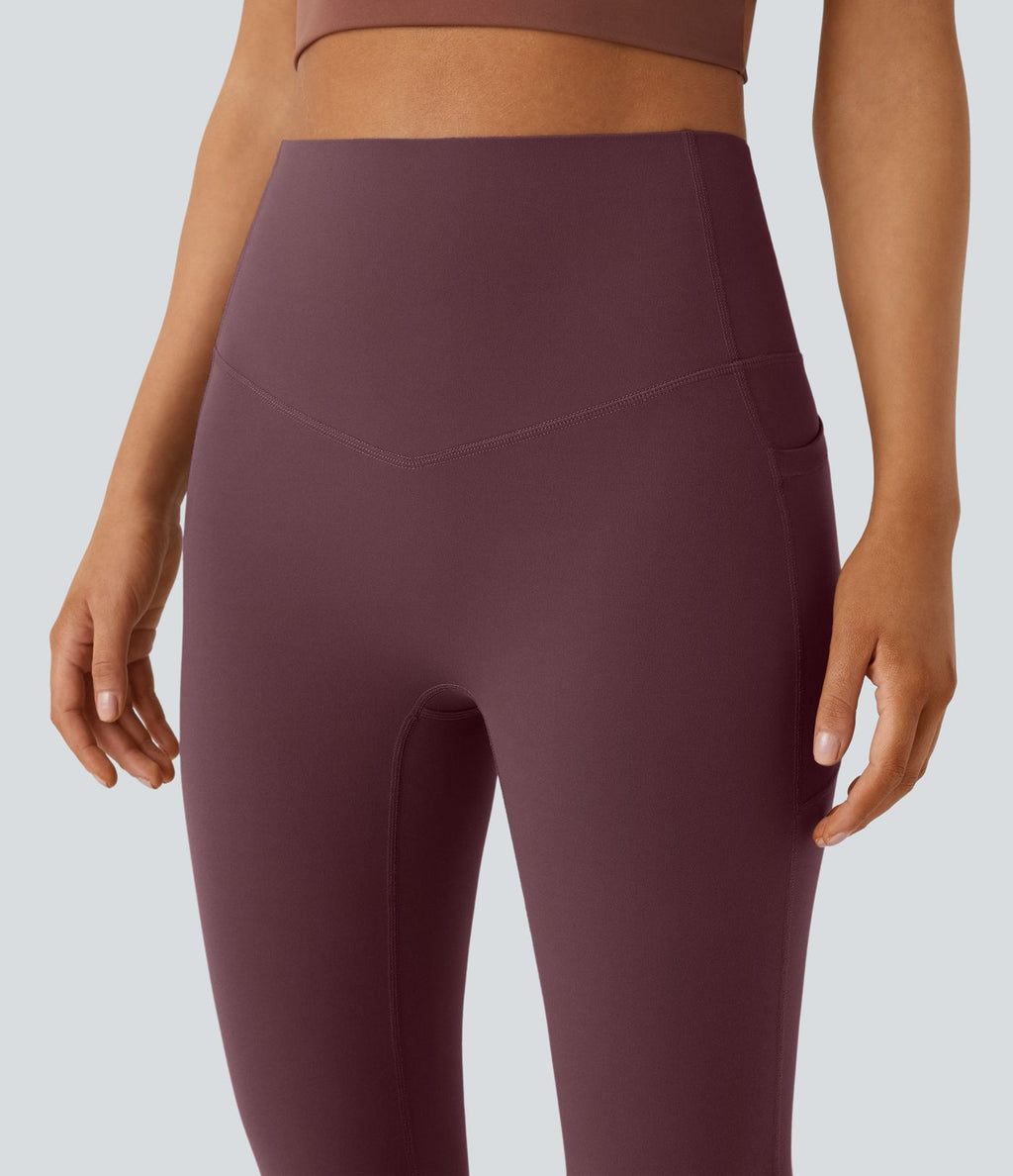 Pantalon de yoga à coupe bootcut gainant taille haute avec poches Halara UltraSculpt™