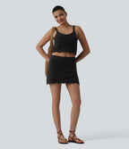 Gilet court col rond