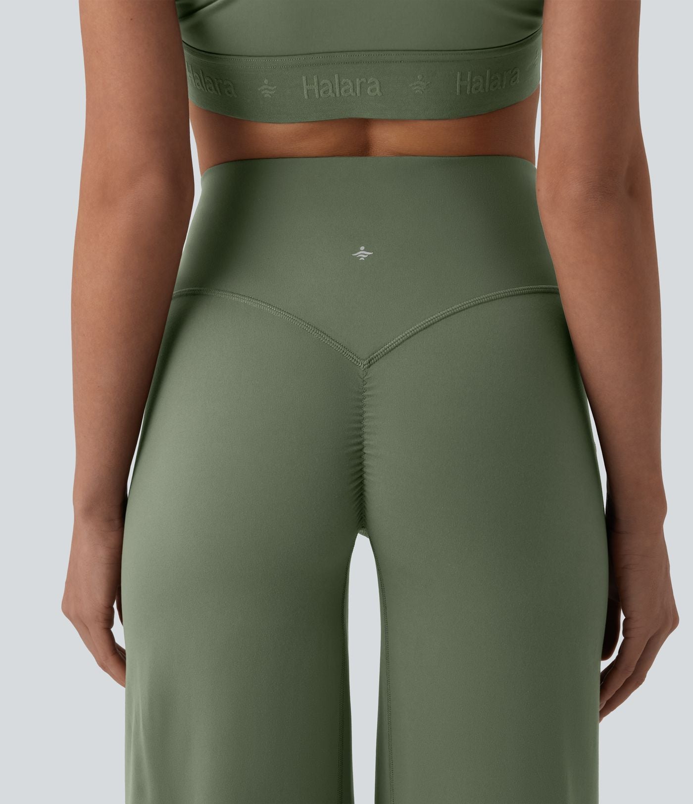 SoftlyZero™ Pantalon yoga coupe droite gainant taille haute à fronces - UPF50+