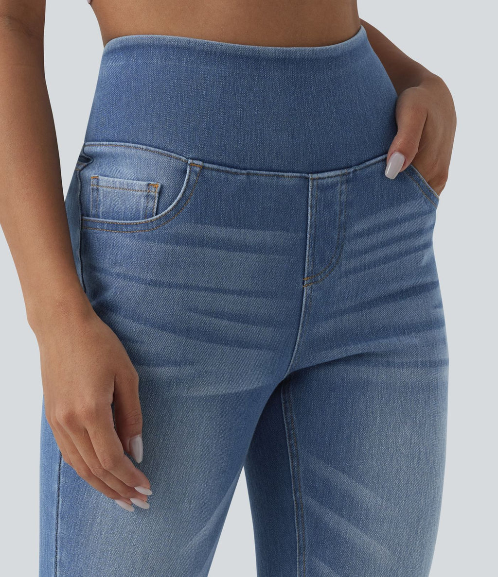 Jean skinny 7/8 casual taille haute Halara Flex™ avec poches