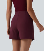 Jupe-short mini tailleur taille haute infroissable longueur rallongée
