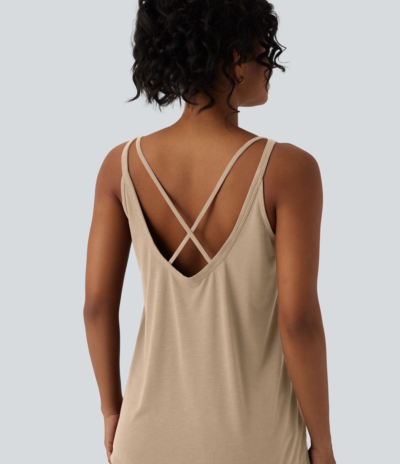 Débardeur casual col U coupe ample