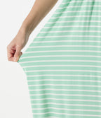 Robe maxi de plage à rayures col halter avec brassière intégrée, lien noué au dos et poches