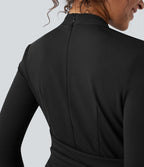 Combinaison tailleur col V manches longues avec zip et poches - Easy Peasy
