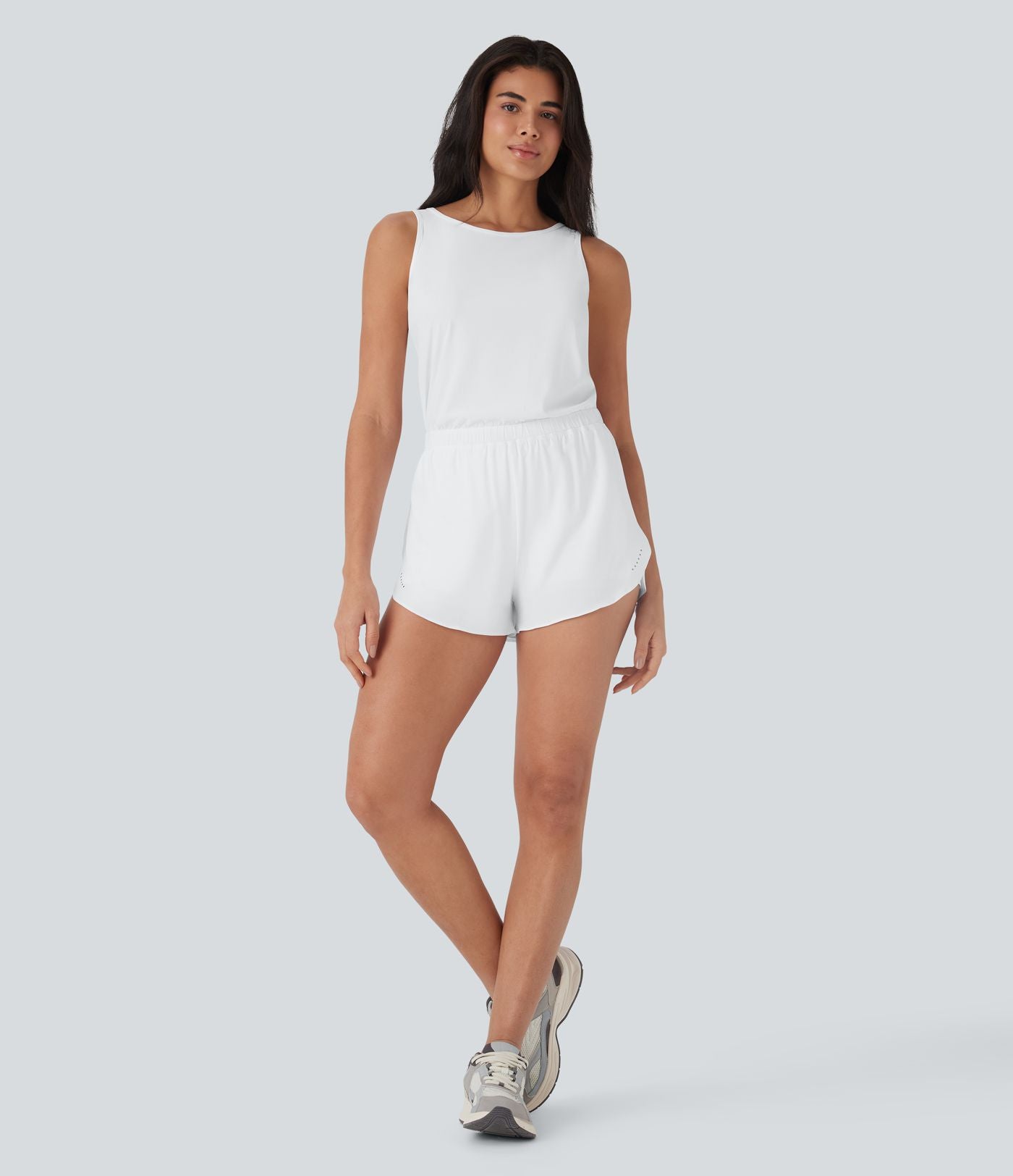 Combi-short running 2-en-1 dos nu réfléchissant séchage rapide avec poches latérales - Édition Easy Peasy - UPF50+