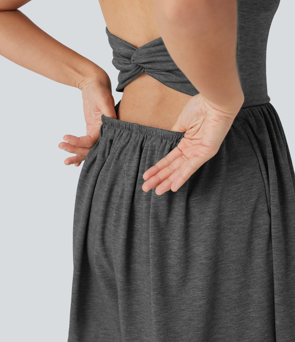 Combi-short 2-en-1 avec coussinets et poches - Édition Easy Peasy