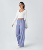 Pantalon tailleur Halara Flex™ DayStretch coupe droite taille haute avec poches