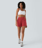 Short yoga 2-en-1 SoftlyZero™ Airy effet frais InstantCool taille très haute 12,5 cm avec poches, longueur allongée
