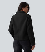 Veste casual sherpa col manches longues avec poches