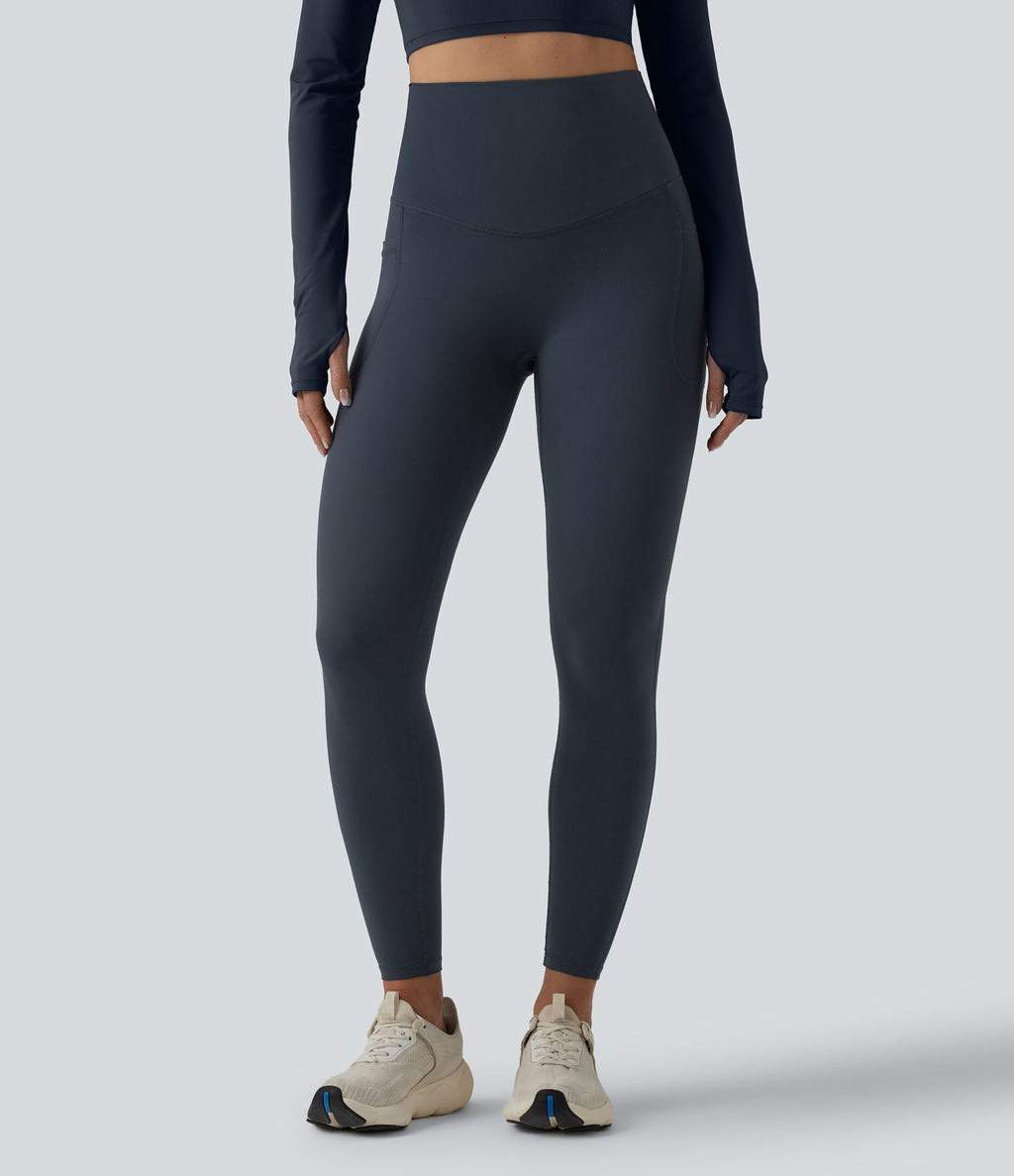 Halara Ultrasculpt™ Legging de running gainant taille haute dos croisé avec poches