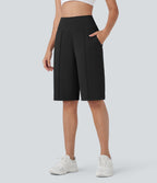 Short bermuda d'entraînement SoftlyZero™ Airy, jambe droite, taille haute avec poches latérales, à effet frais InstantCool, protection solaire UPF50+