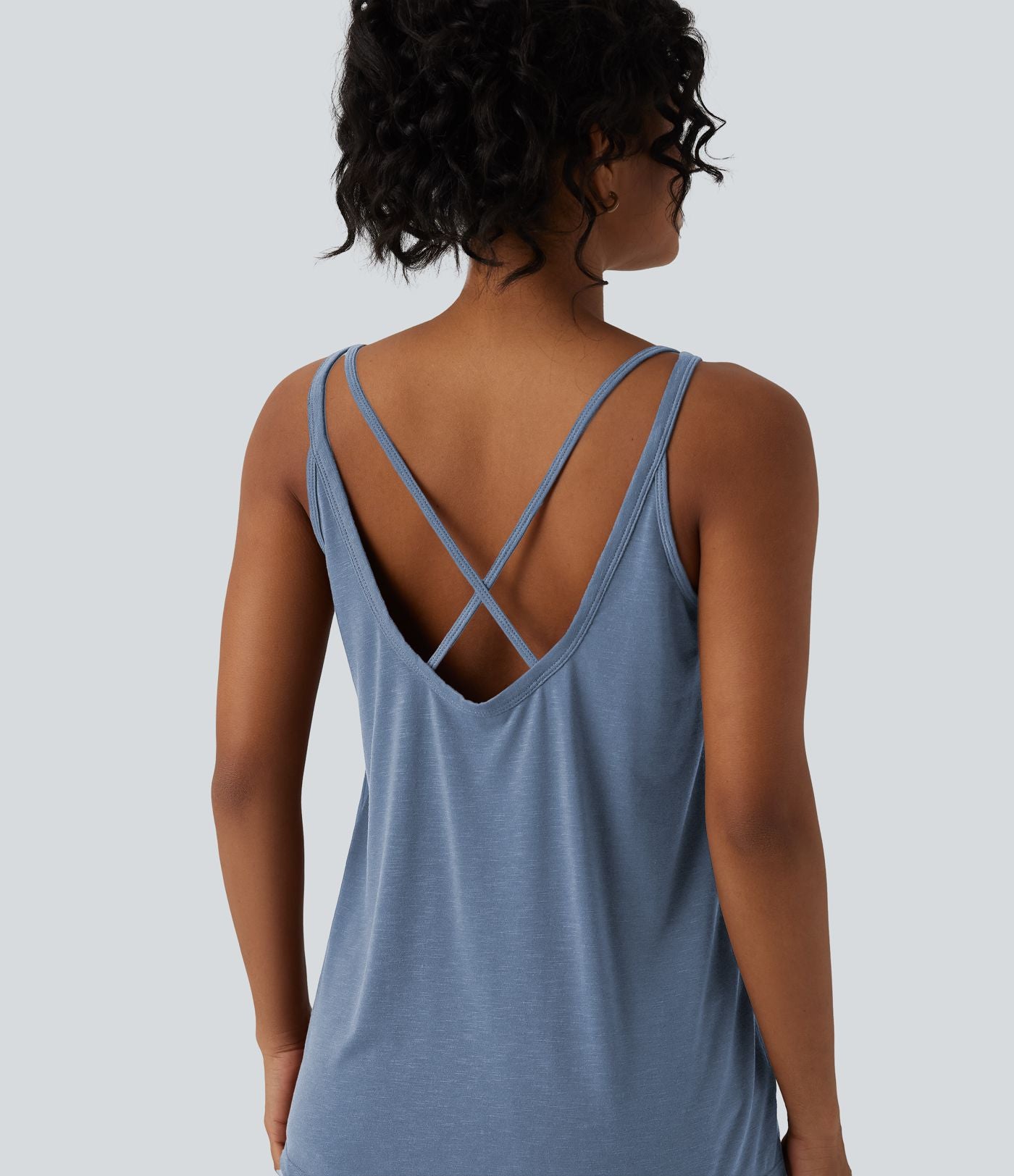 Débardeur casual col U coupe ample
