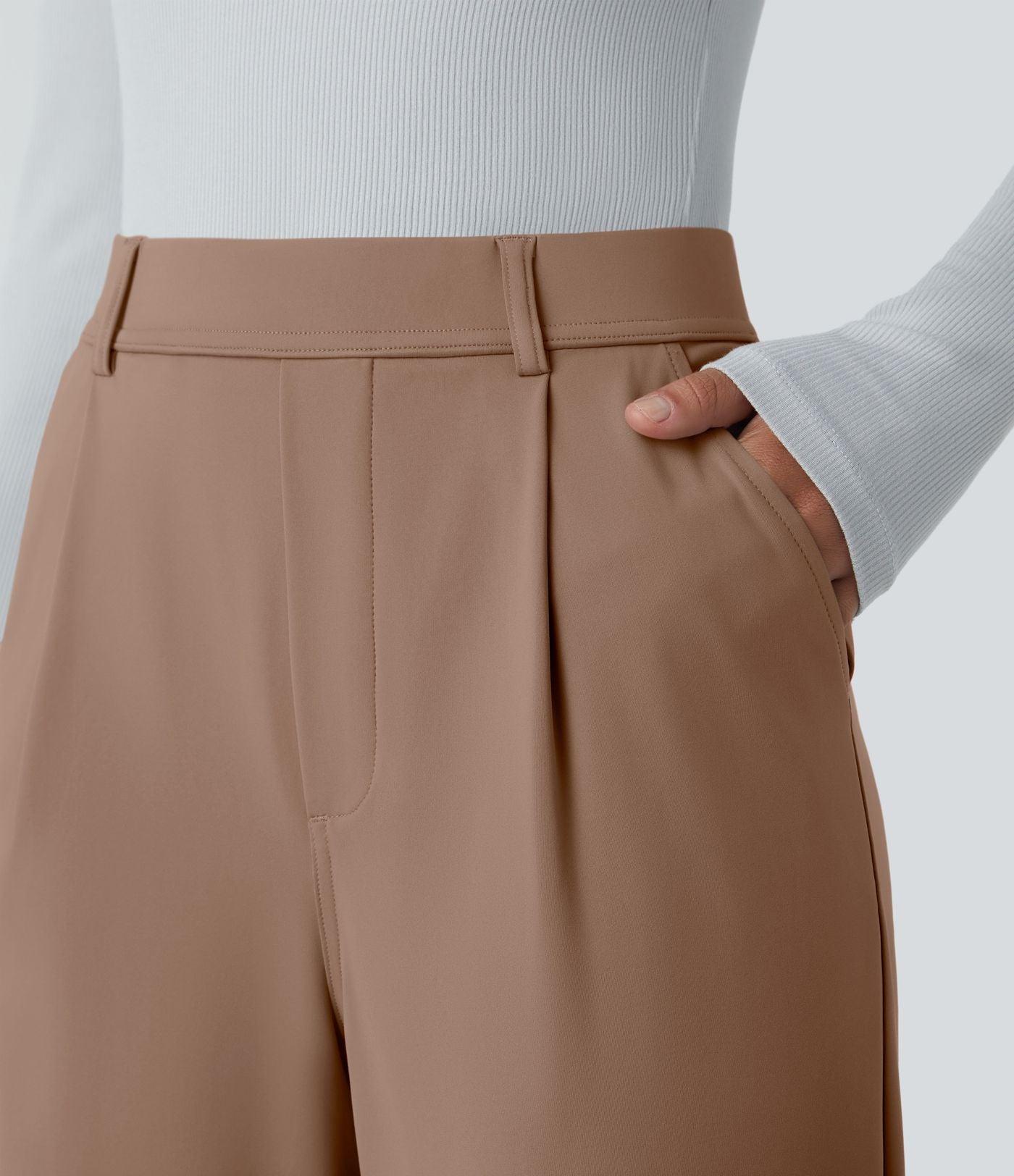 Pantalon tailleur évasé taille haute Halara Flex™ DayStretch avec poches