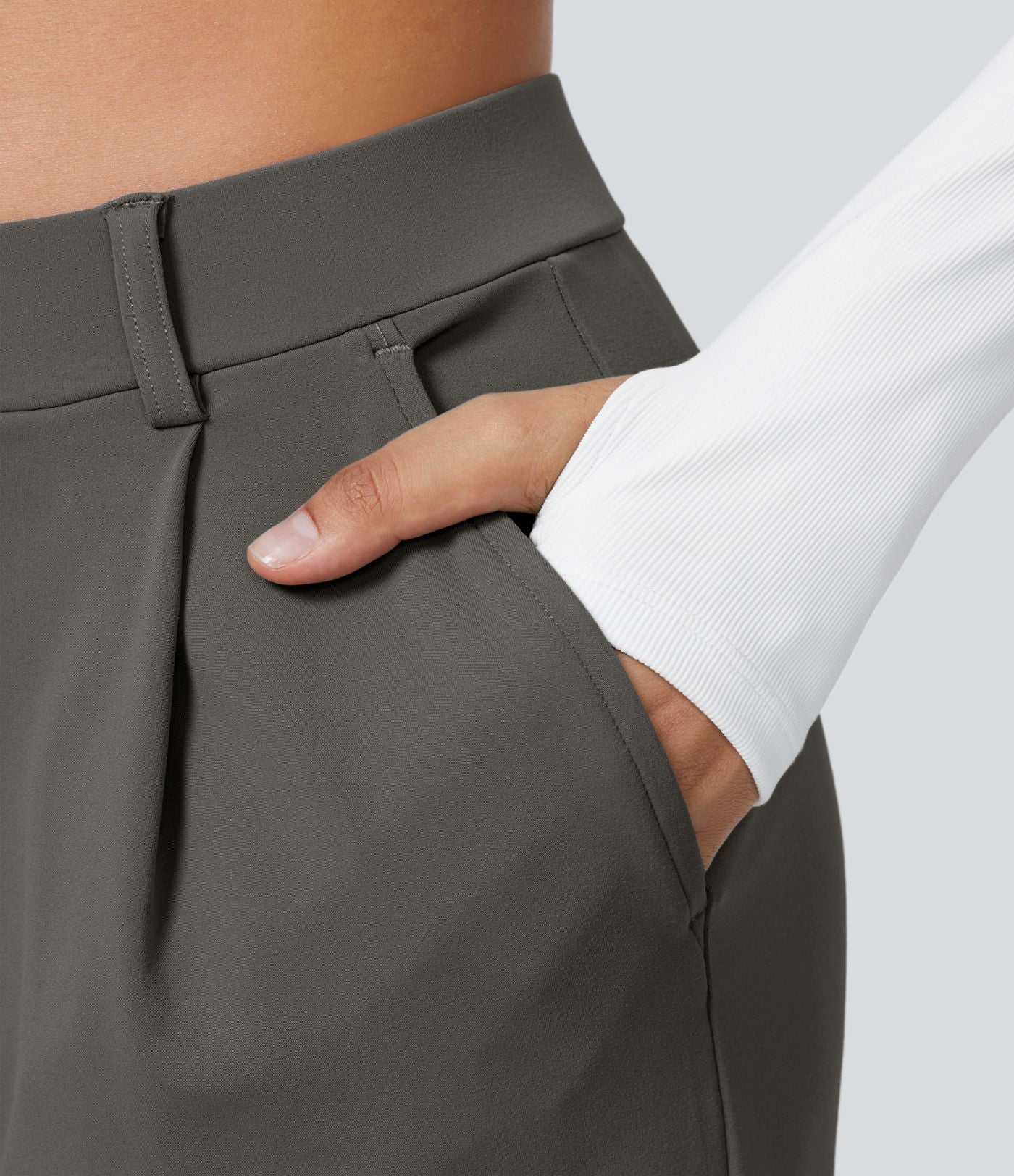 Pantalon tailleur Halara Flex™ DayStretch coupe droite taille haute avec poches