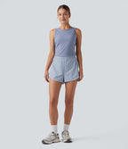 Combi-short running 2-en-1 dos nu réfléchissant séchage rapide avec poches latérales - Édition Easy Peasy - UPF50+