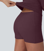 Robe SoftlyZero™ Airy de danse mini 2-en-1 dos nu, col U, bretelles croisées, poches latérales et effet frais InstantCool, accès facile Easy Peasy