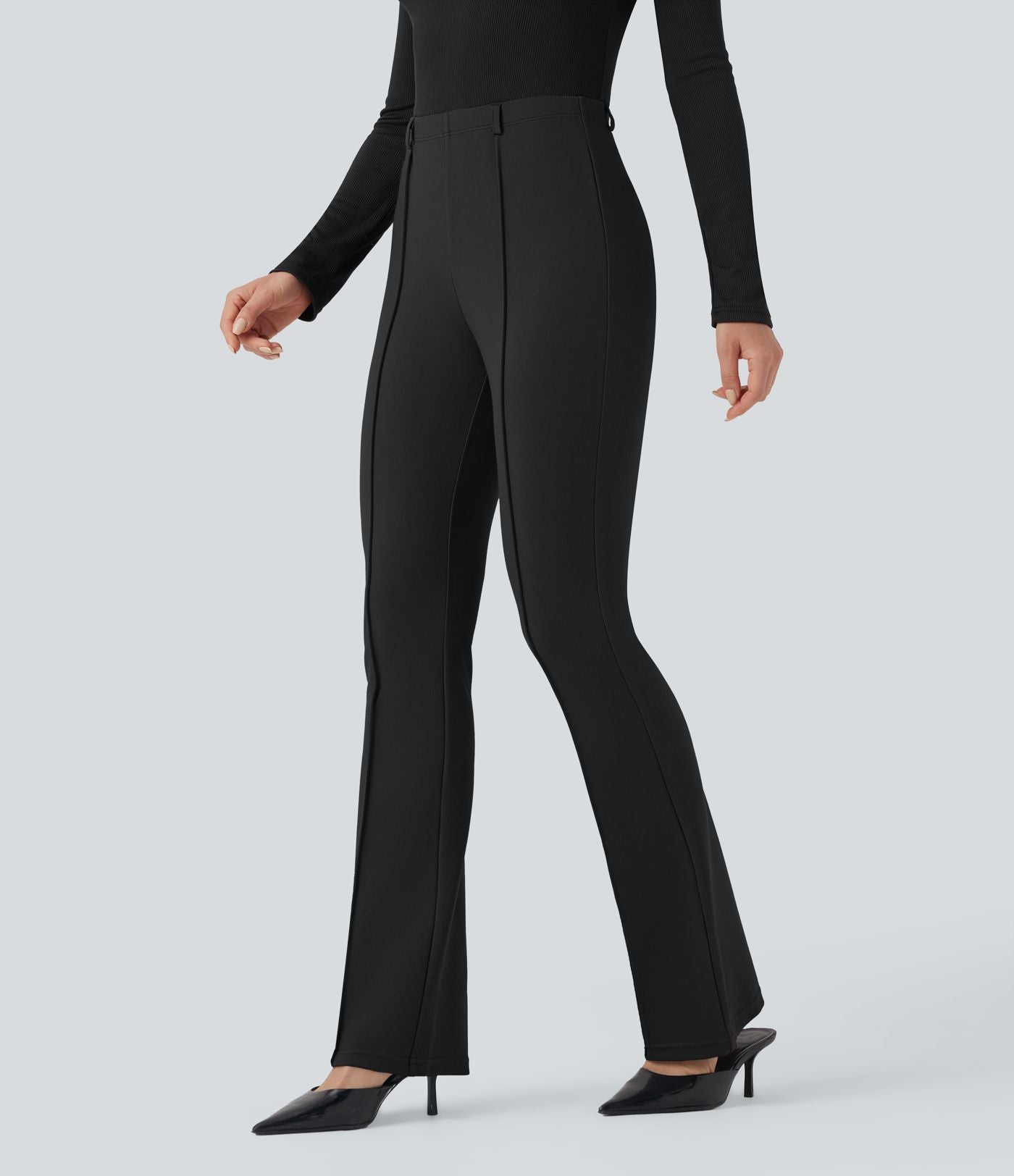 Pantalon tailleur bootcut gainant taille moyenne Halara Flex™