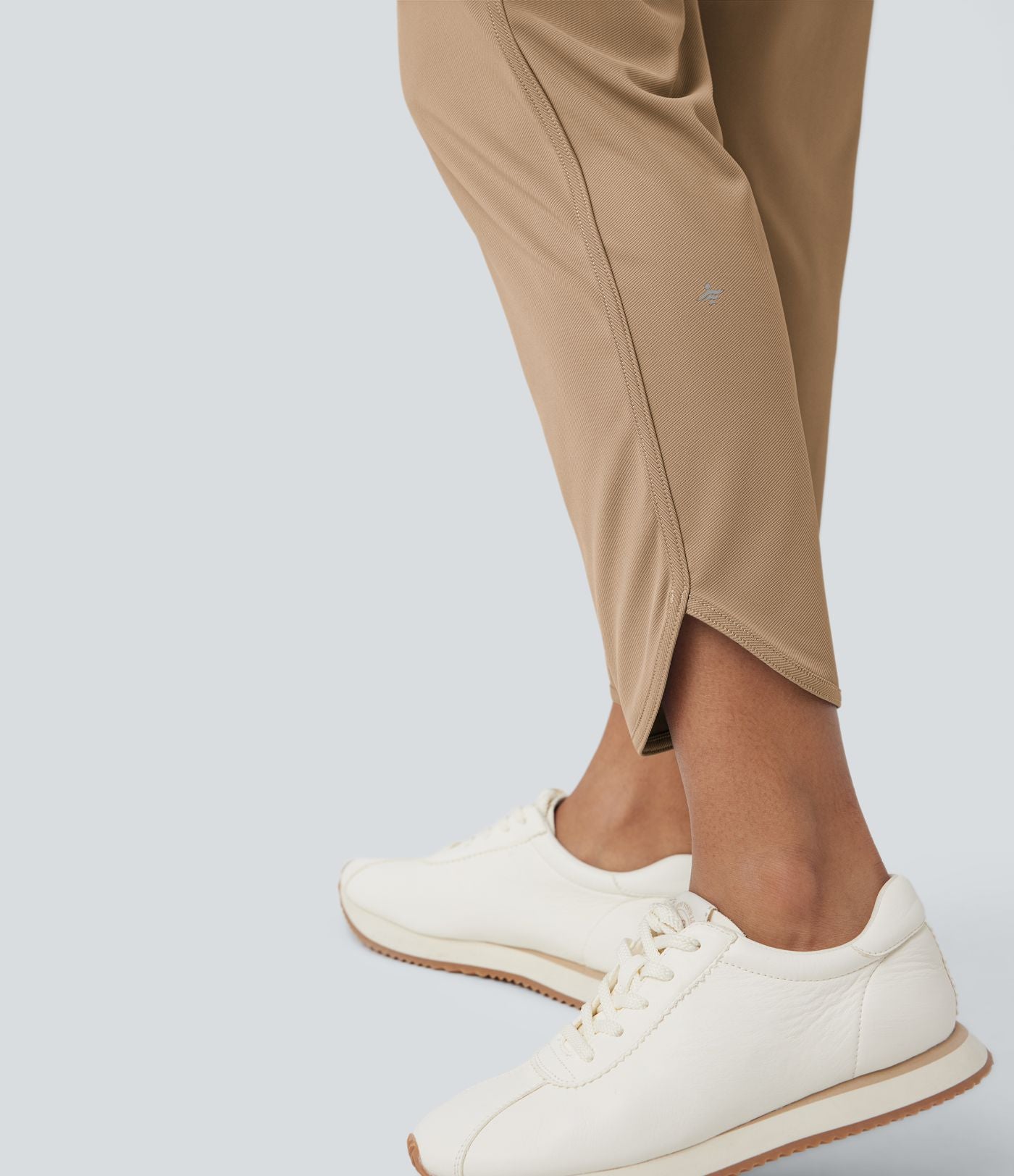 Pantalon de golf fuselé, taille mi-haute, cordon, ourlet courbé, séchage rapide, avec poches—UPF40+