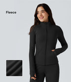 Veste d'entraînement polaire manches longues avec trous pouces et poches