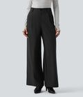 Pantalon tailleur baggy taille haute avec poches