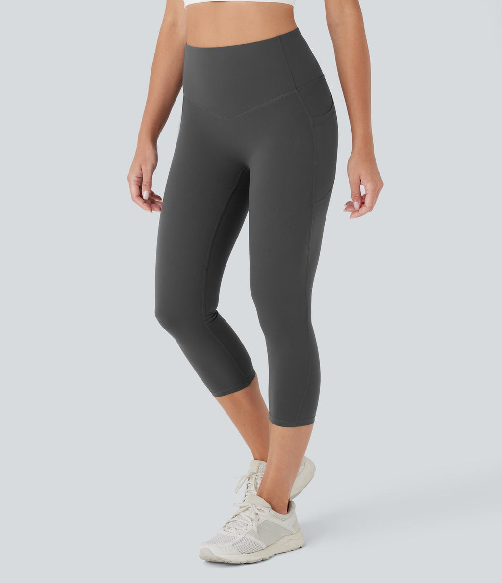 Legging corsaire d'entraînement gainant galbant taille haute avec poches Halara UltraSculpt™