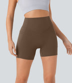 Short cycliste 12,5 cm d'entraînement gainant galbant taille haute avec effet scrunch et poches Halara UltraSculpt™