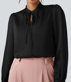 Chemise de travail manches longues nouée devant