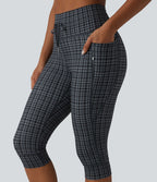 Legging de yoga Halara UltraSculpt™ à carreaux, taille haute, cordon de serrage et poches