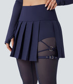 Legging à jupe étrier danse Breezeful™ 2-en-1 taille haute plissé résille contrastante séchage rapide avec poches
