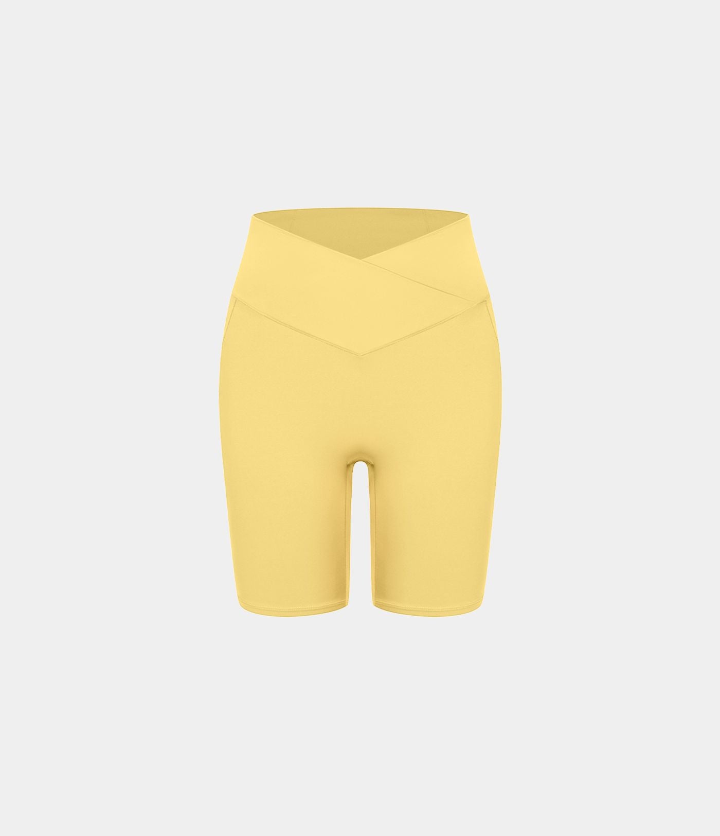 Softlyzero™ Short 17,5cm Yoga Taille Haute Crossover avec Poches Latérales