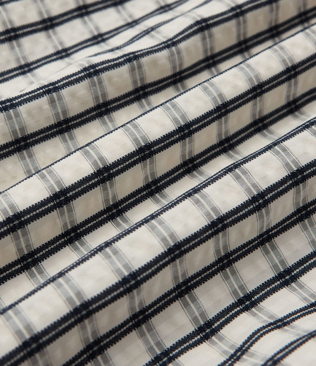 Pantalon large décontracté à carreaux taille mi-haute avec cordon de serrage et poches