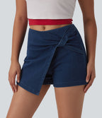 Halara Flex™ Skort micro-court en denim taille mi-haute