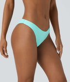 Bas de maillot de bain bikini uni taille basse