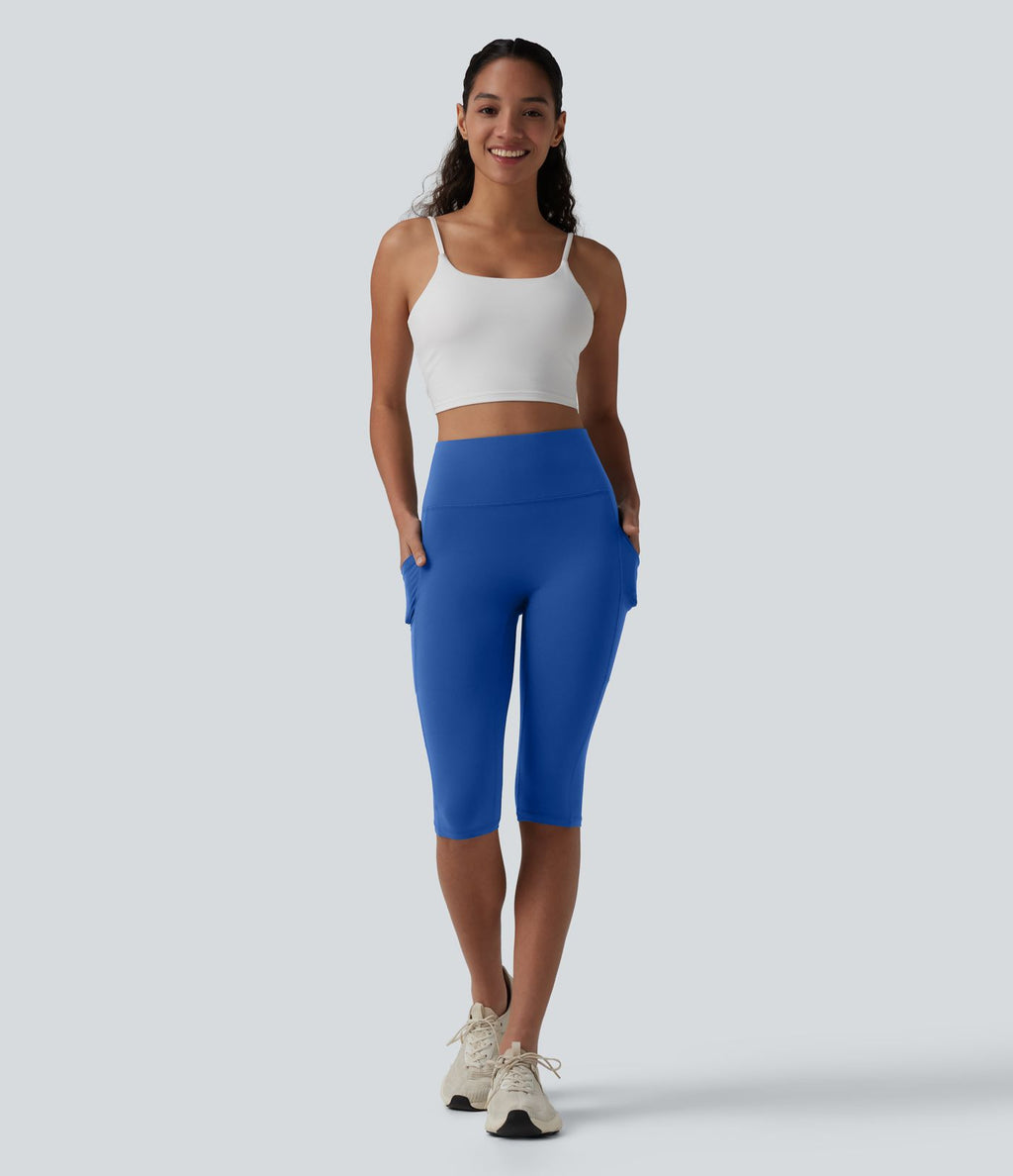 Legging de yoga corsaire SoftlyZero™ taille haute avec poches - UPF50+
