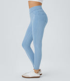Halara Flex™ Jegging Casual Taille Haute Tricot Extensible Poche Latérale Arrière