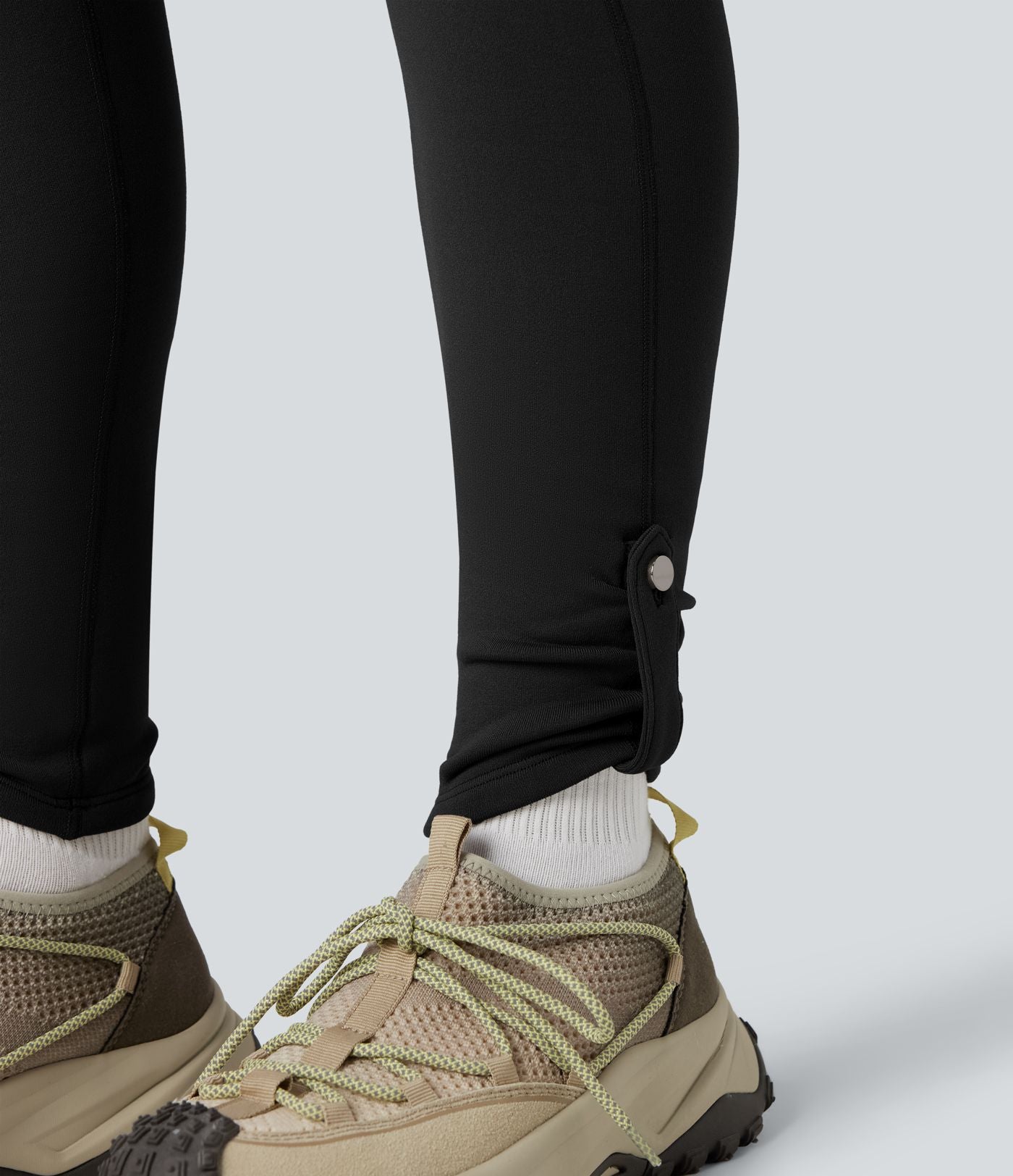 Legging de randonnée polaire gainant taille haute avec poches