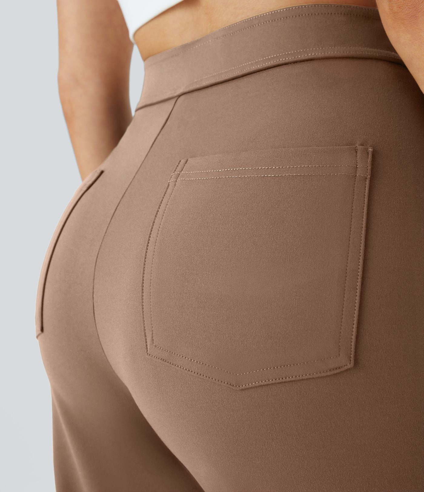 Pantalon taille haute coupe droite DayStretch avec poches