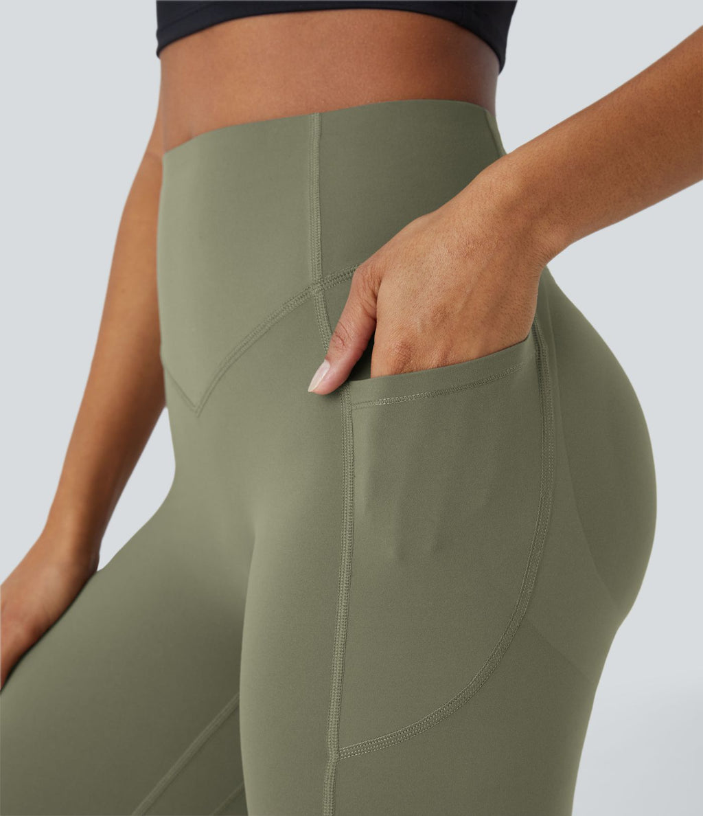 Legging d'entraînement gainant galbant taille haute avec effet scrunch et poches Halara UltraSculpt™