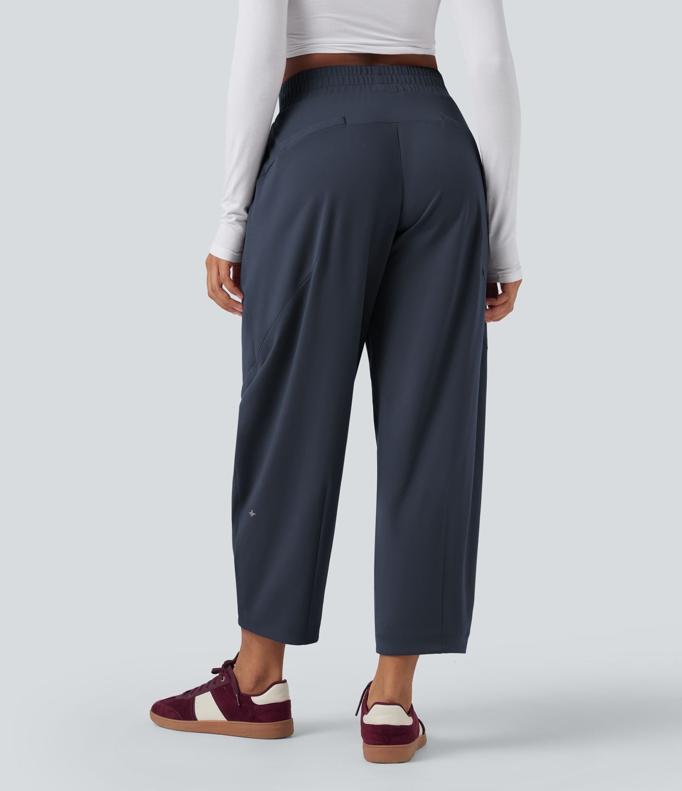 Pantalon 7/8 jambes tonneau taille moyenne DayStretch avec poches