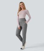 Jogging yoga fuselé taille haute avec poches