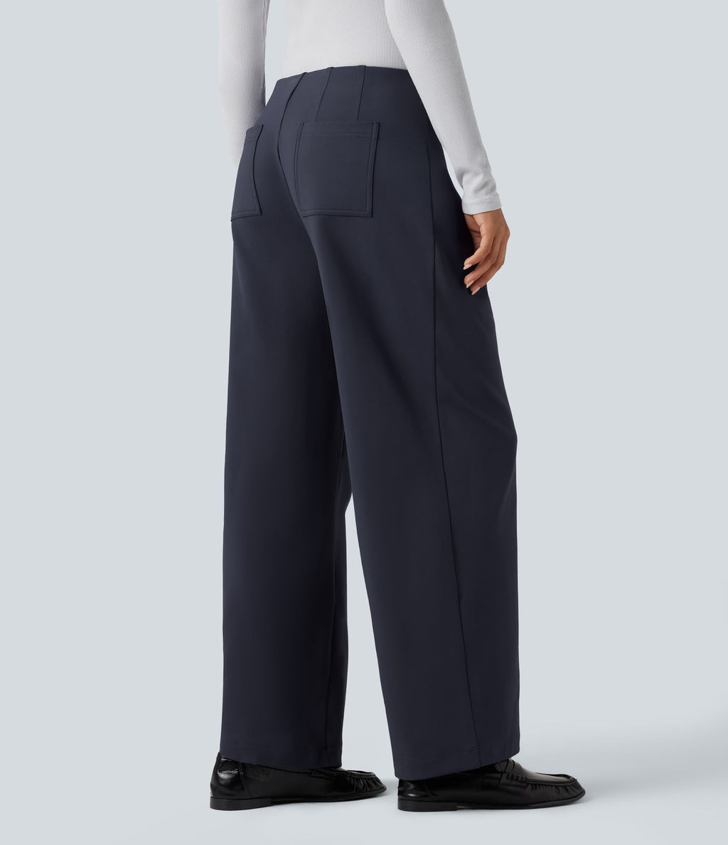 Pantalon tailleur thermique SoftlyZero™ Plush coupe droite taille mi-haute avec poches
