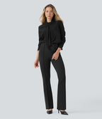 Pantalon tailleur bootcut gainant taille moyenne Halara Flex™