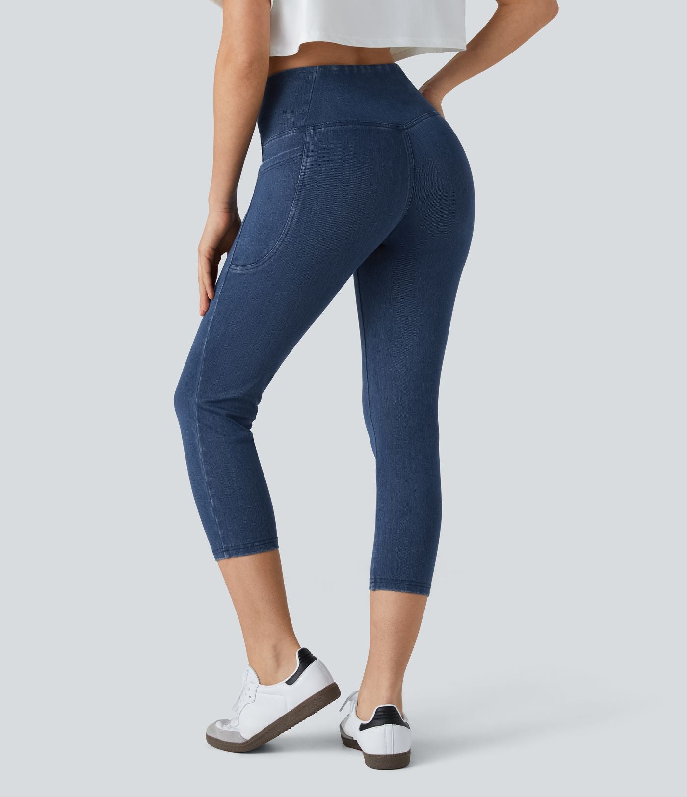 Halara Flex™ Jegging Travail Capri Tricoté Extensible Lavé Poche Latérale Croisée