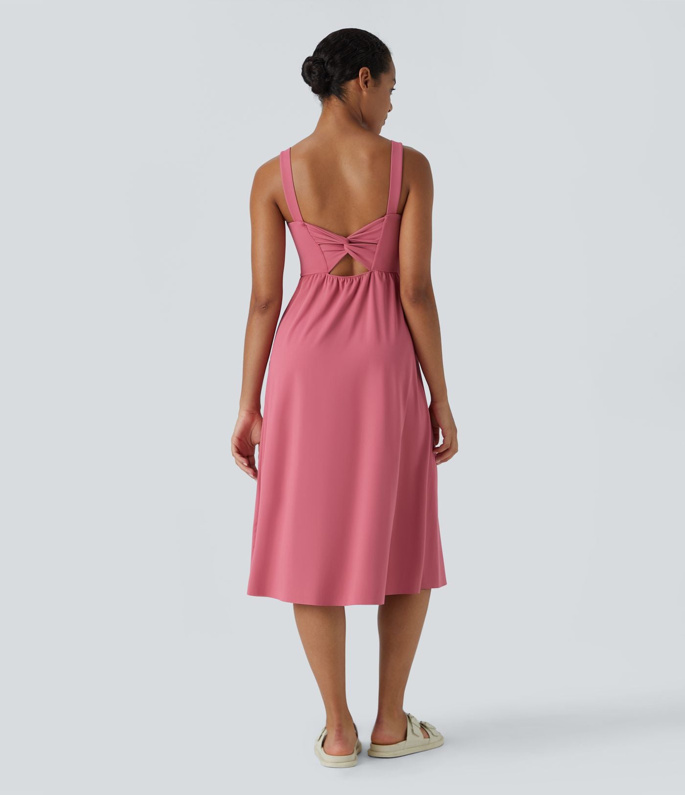Robe décontractée mi-longue rembourrée A-D